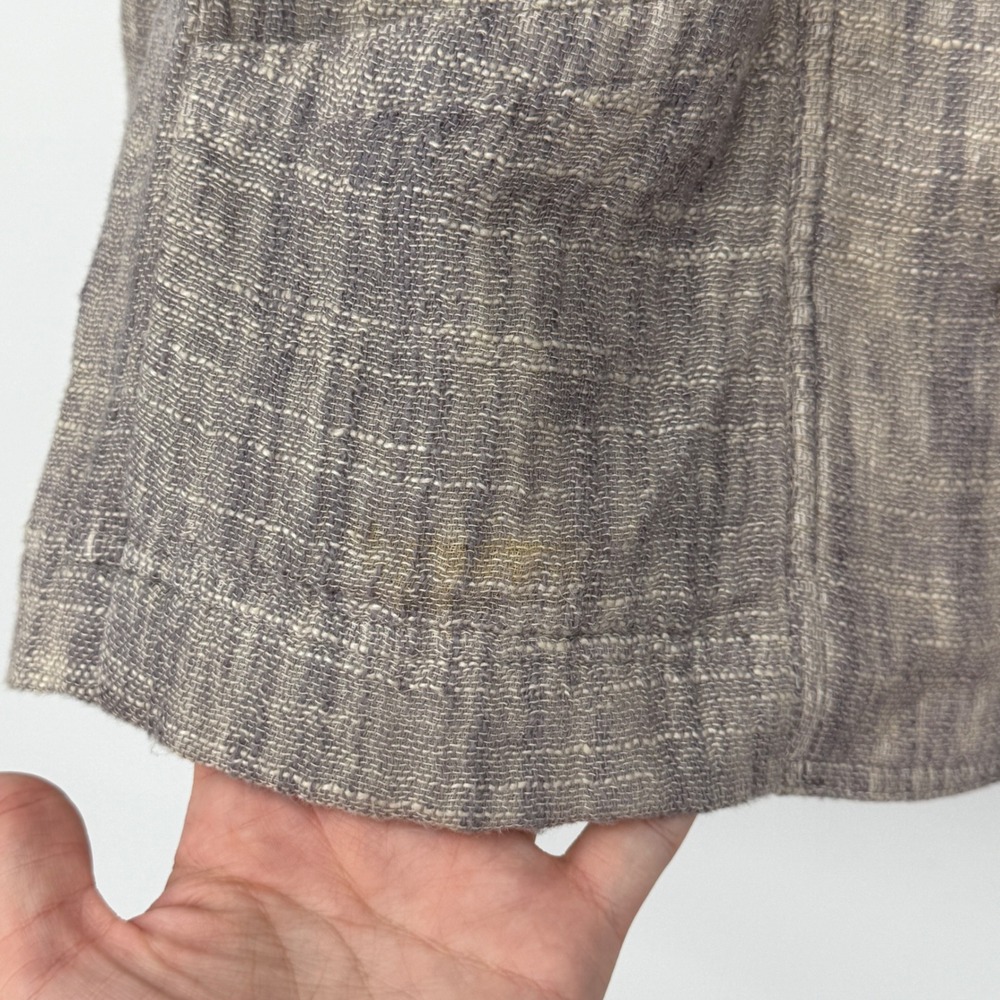 Poetry Womens‎ Linen Blend Textured Blazer Jacket Grey Brown US 8 UK 12 - Picture 4 of 8